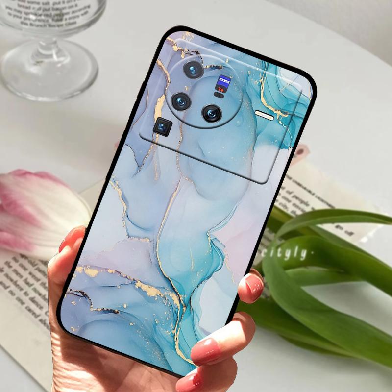 Soft Silicone Case For vivo X80 Pro 5G Coque X 80 Fashion TPU Phone Cover For Vivo X70 Pro Shockproof Bumper Shells Cute Cartoon