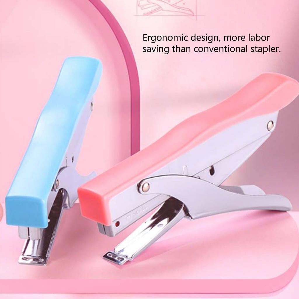 Hand Held Stapler Ergonomic Frosted Surfaces Portable Plier Stapler Home School   Binding Documents