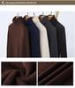 Men's Casual High Neck Knitted Sweater - Velvet Mink, Thickened, Plus Velvet, Basic Style