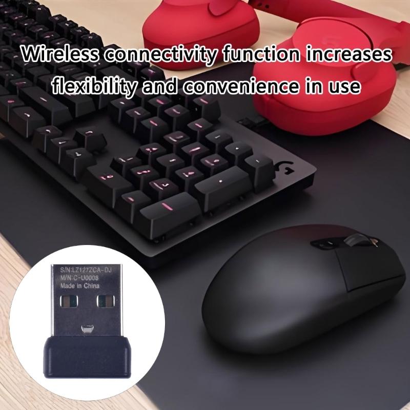 High Performances USB Dongle for G304 G305 Mouse Receiver Wireless Adapter for Ensuring Stable Connection Plugs and Play