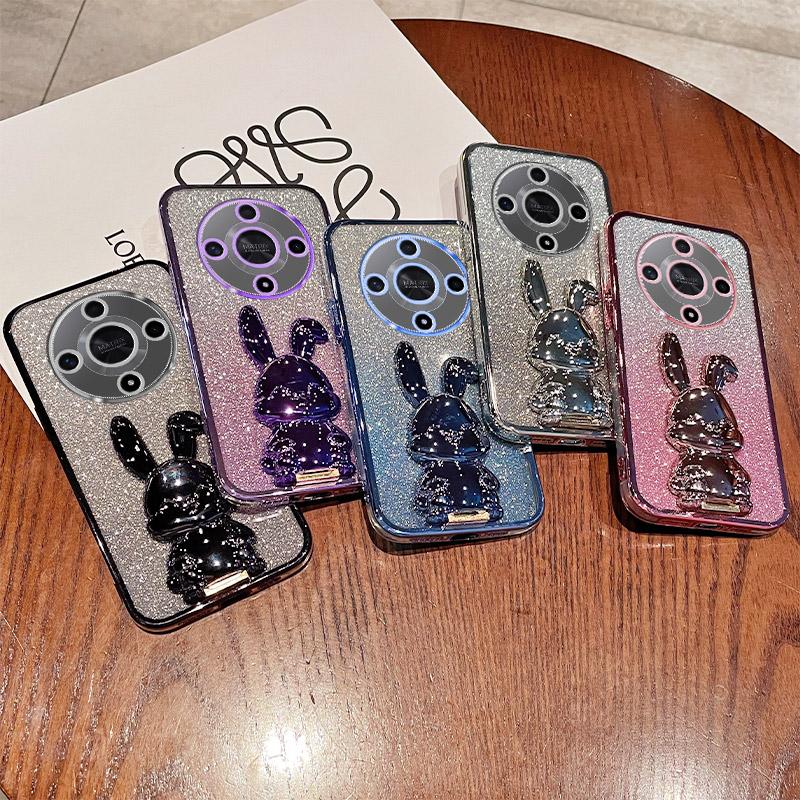 For Honor Magic6 Lite 5G/X9b 5G Case Cute Rabbit Shockproof Kickstand Phone Case