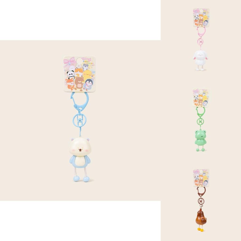 Pull The Foot Cat Frog Panda Dog Bear Animal Keychain For Cute Gift And Decor