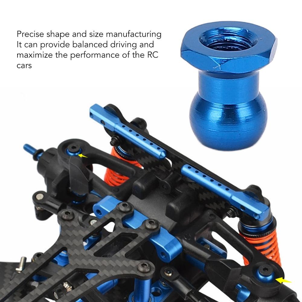 10Pcs Aluminum Alloy Ball Nut Set Ball Head Nut for Tamiya 53640 1/10 RC Car and Buggy For RC Buggy