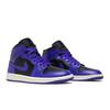 Womens Air Jordan 1 Mid 'Dark Concord' (women's sizes) Black / Dark Concord / Sail Vintage Basketball Shoes BQ6472 051