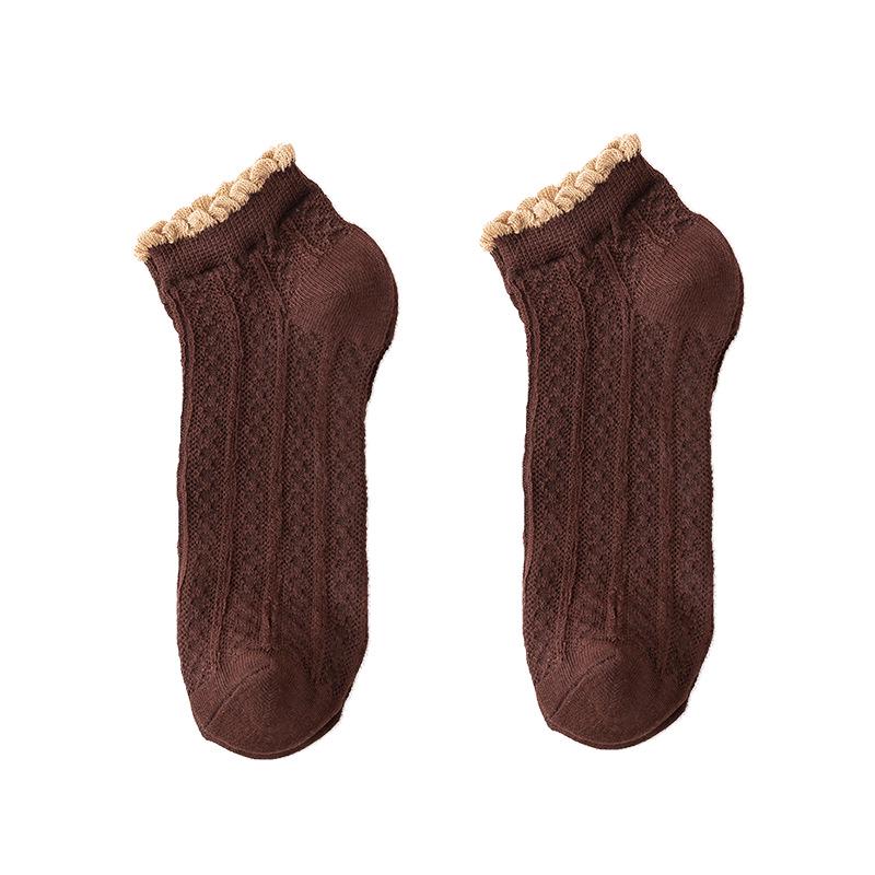 Women's Thin Lace-Trim Sock, Single Shoe Style for Spring/Summer/Autumn - Cute Japanese Lolita Design