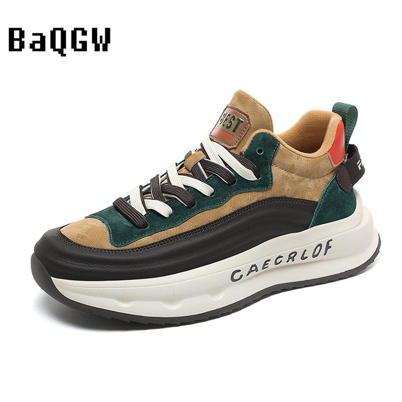 Fashion Designer Men's Running Shoes Luxury Winter Warm Comfortable Versatile Casual Sneakers Patchwork Lace-up Outdoor Student