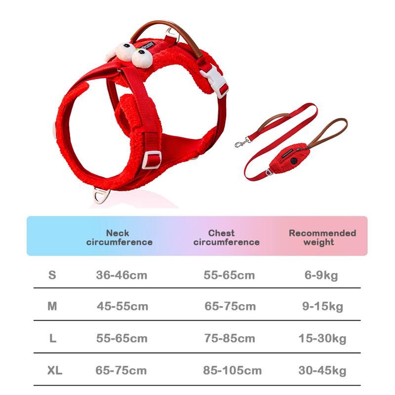 Adjustable Pet Leash Vest Style Dog Chest Harness Large Dog Chest and Back With Traction Rope Set For Large Dog Outdoor Supplies