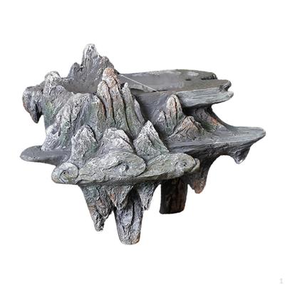 Vaso da fiori in resina per bonsai, arte, rockery, 19,8x13x15 cm, ornamento decorativo artigianale per balcone