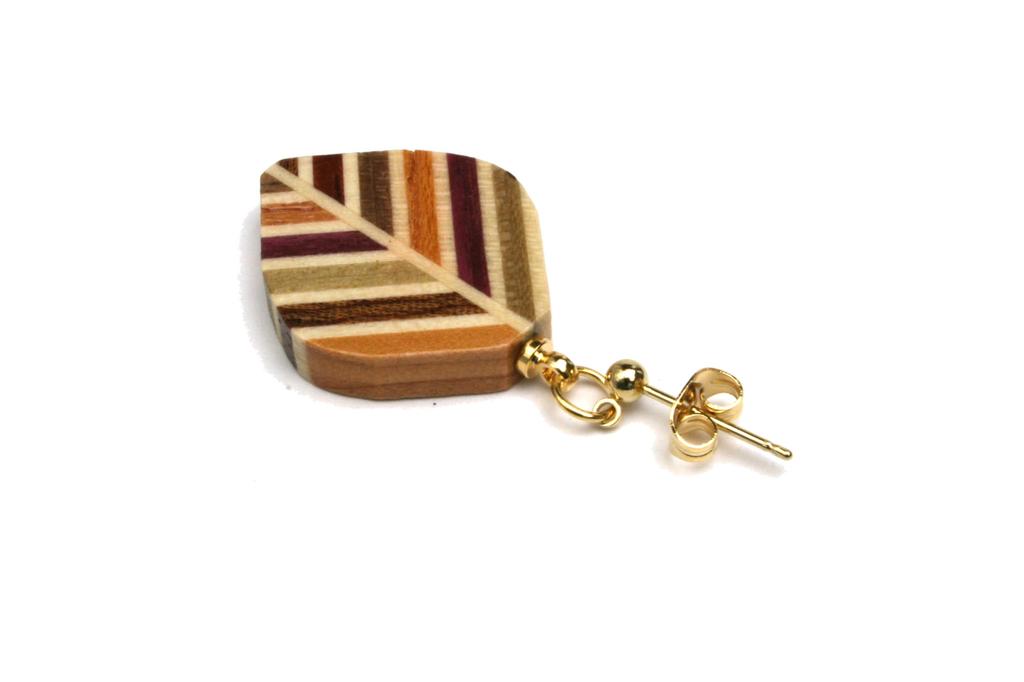 Parquet earrings A by Hakone Maruyama Bussan