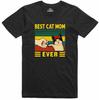 Best Cat Mom Funny T Shirt Regular Fit Cotton T-Shirt