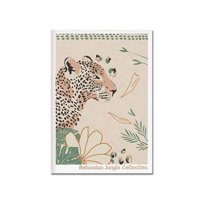 Tiger Leopard Deer Zebra Poster Vintage Style Art Print Animal Canvas Painting Modern Wall Picture For Bedroom Room Decor