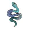 Exaggerated Women Men Full Crystal Heavy Industry Snake Brooch Badges Vintage Classic Lady Rhinestone Clothing Coat Pin Buckles