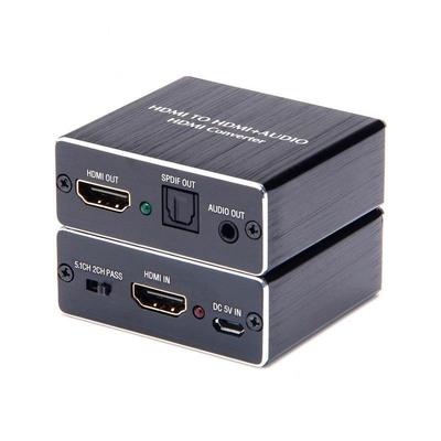 4K HDMI a 3,5mm audio splitter s optickým vláknem SPDIF 5.1 dekodér