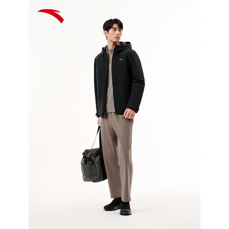 ANTA Men's Training Series Water-Repellent Hooded Down Jacket