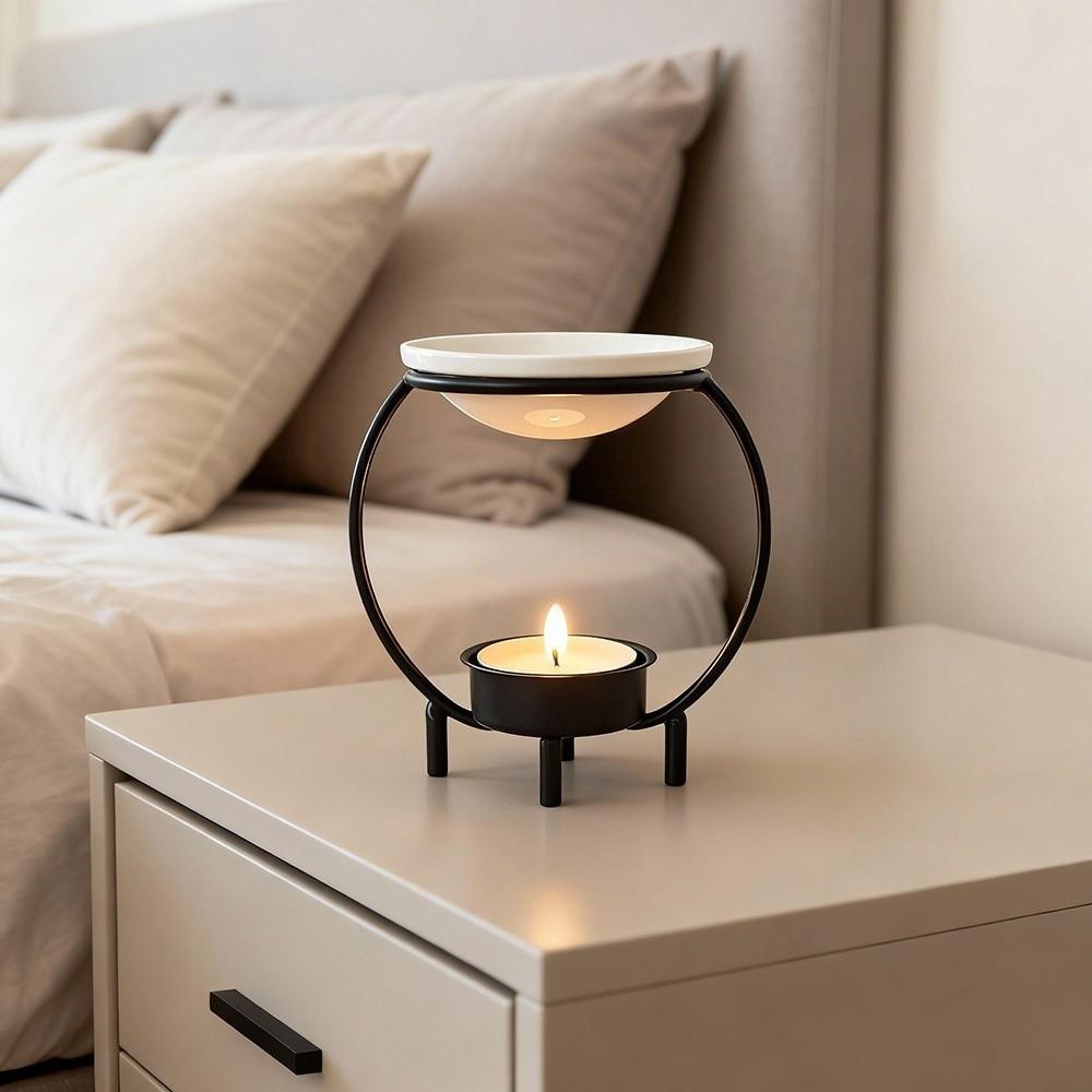 Portable Aromatherapy Candle Holder Minimalist Fragrance Burner Candle Heating Holder Home Decor