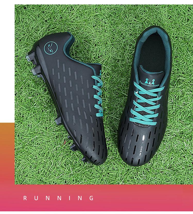 Direct Sales of New Children's Football Shoes Men's and Women's Low-top Spikes Rubber Grass Sneakers Sports Training Shoes