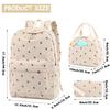 3 Pieces Corduroy Backpack Set – Lightweight Korean-Style School Bag with Tote & Wallet for Girls