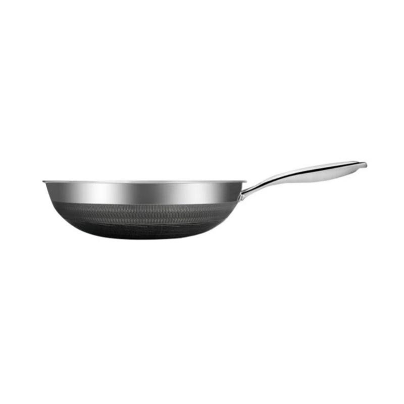Shangheng 32cm 316 Stainless Steel Honeycomb Wok