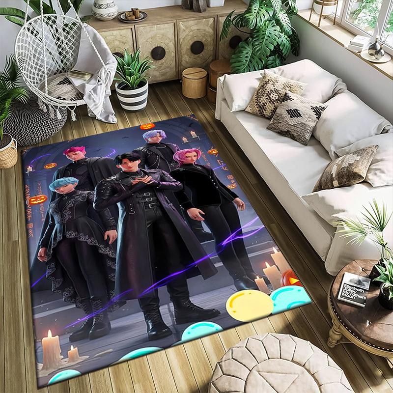 1PC KPop Demon Hunters Rug - Home Decoration Carpet For Living Room Bedroom Flooring Computer Chair Area Rug