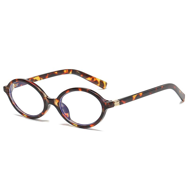 20953 New Fashion High-End Oval Glasses Frame 2024 New Personalized Anti-Blue Flat Glasses