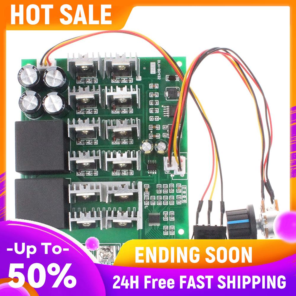 

DC10V-55V DC Motor Speed Controller Digital Display 60A Variable Voltage Controller Module 100A Max with Knob Switch China Mainland