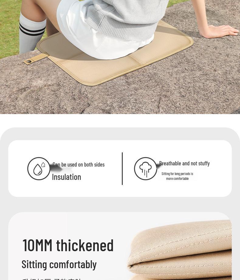 Waterproof, Thickened Folding Outdoor Mat - Portable, Breathable, and Moisture-Proof for Camping, Lawn, or Festivals