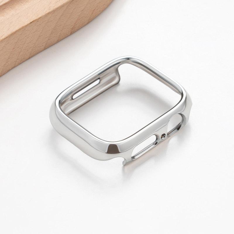 Cover For Apple Watch Case 46mm 42mm 45mm 41mm 44mm 40mm Series 11 10 9 7 8 6 SE Plating PC Bumper Shell iWatch Protective Cases