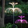 Cross-border Solar LED Jellyfish Garden Light, Waterproof, 7-Color Fiber Optic, Outdoor Lawn Decor.