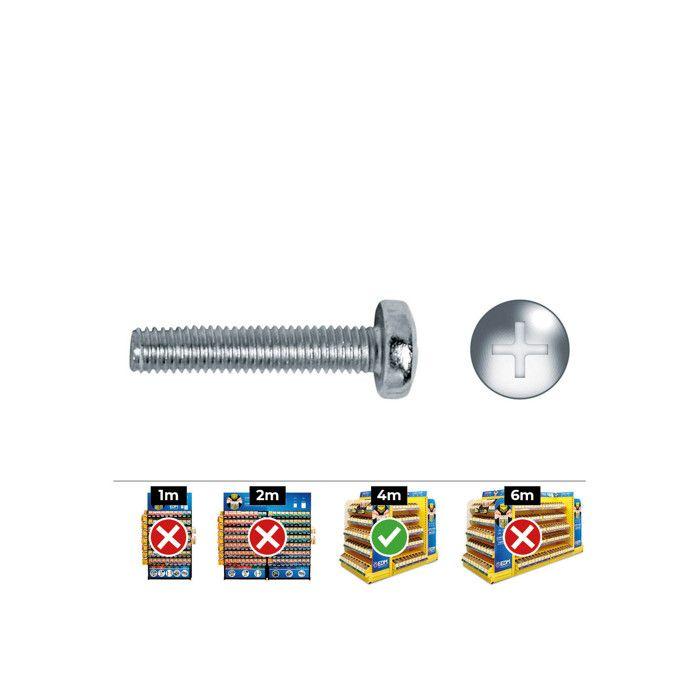 Vis Metrique Bombee Philips Din 7985 4x20 Zink Flach. Box 500 Uni. Celo