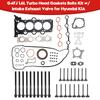 G4FJ 1.6L Turbo Head Gaskets Bolts Kit W/ Intake Exhaust Valve for Hyundai KIA