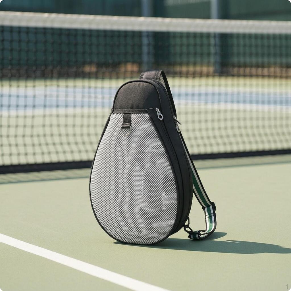Tennis Racket Crossbody Bag Lightweight with Single Shoulder Strap Sleek Sports Gear Case