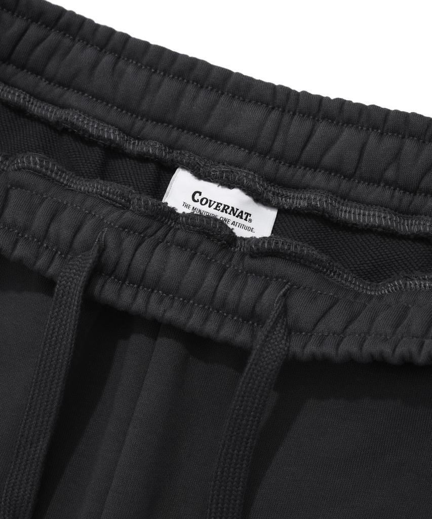COVERNAT One-Pleat Semi-Wide Fit Sweatpants Charcoal