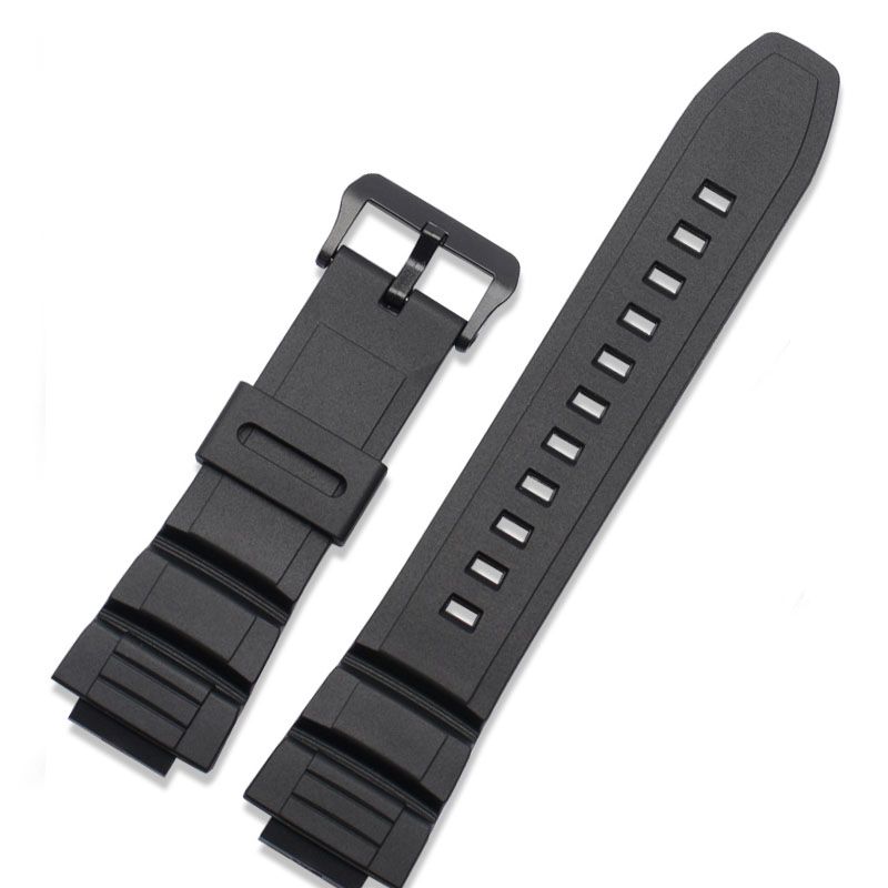 For Casio MCW-100H/110H/W-S220/HDD-S100 WV-200/AE-2000/2100 5434 Resin Strap 16mm Wristwatch Accessories Man Silicone WatchBand
