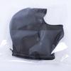 Aisile Adult Open Face Black PU Leather Hood Mask for Restraint and Punishment