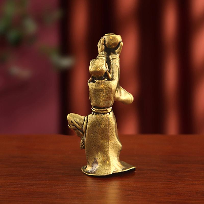 Eighteen Arhats Miniature Retro Mini Buddha Decoration Study Office Home Decoration Brass Statue Crafts