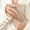Korean Style Matte Titanium Steel Women's Minimalist Ring Set - Non-Fading, Cold Style Jewelry