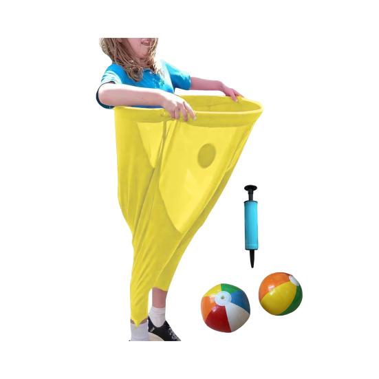 Granny Pants Yard Game Set with Bouncy Balls Humorous Ball Throwing Game Fun Outdoor Team Relay Game for Family Reunions Birthdays Parties