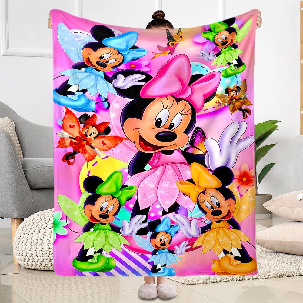 Mickey Minnie'S Festive Blanket Decor Throw For Sofa Couch Office Bed Picnics for All Occasions Cozy Home Lovers Ideal Gift For Birthday Y47