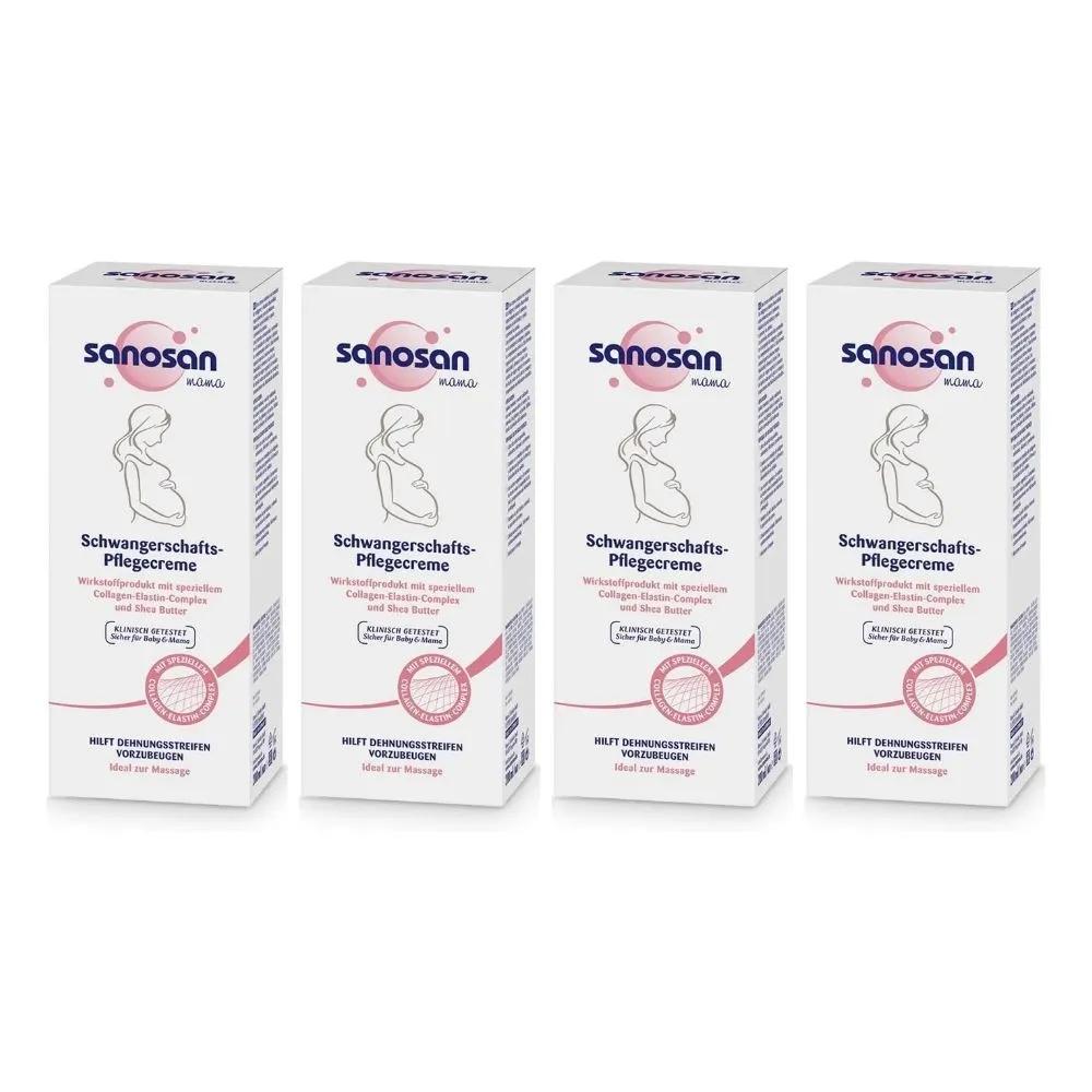 Sanosan Mama Pregnancy Care Management Cream Moisturizing Massage Nourishing Supply 200ml 4 Pieces Sanosan Mama