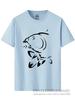 Summer Round Neck 3D Fish Print Top Fashionable Casual Short Sleeved Men's T-shirts