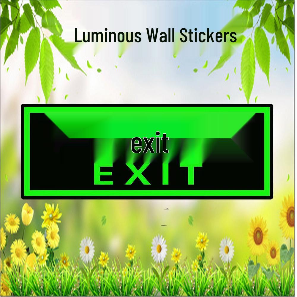 Leuchtendes PVC Notausgangs- & Treppensicherheitszeichen Aufkleber