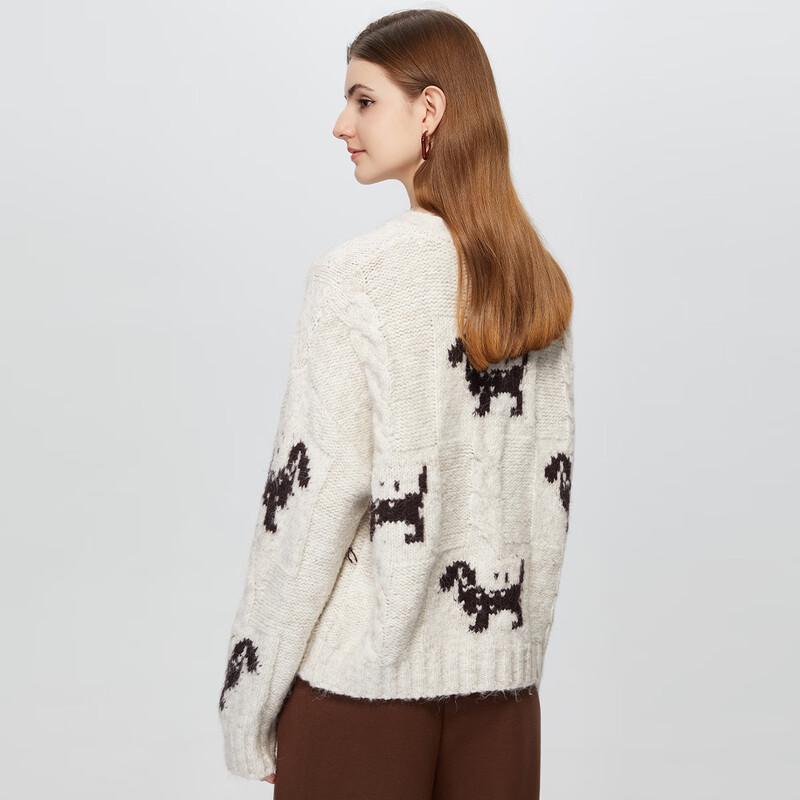 

Women s Loose Fit Round Neck Knit Sweater F