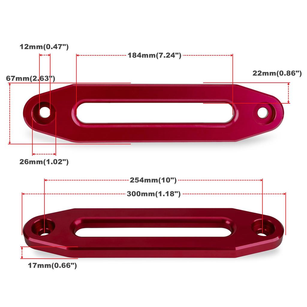 Corde de Treuil Universelle en Synthétique 8000-15000 LBS, Guide-câble en Aluminium de 10 Pouces (254 MM) pour SUV, ATV, UTV, Guide-câble