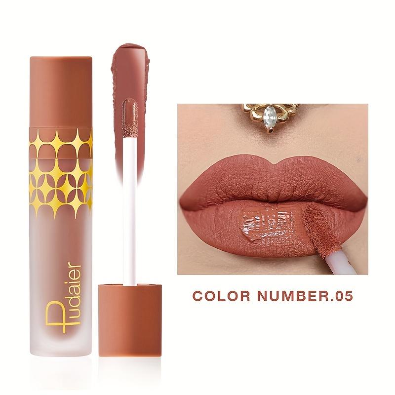 

24 цвета высокопигментированная матовая глазурь для губ - стойкая, устойчивая к размазыванию жидкая помада красно-коричневых тонов для вечернего макияжа губ 5#