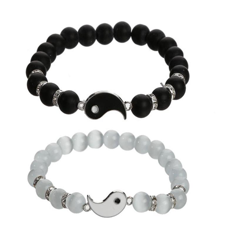 2 Pice Love Magnetic Friendship Bracelets Matching Bracelets for Couple Best Friends Bracelets Birthday Jewelry for Women Girls