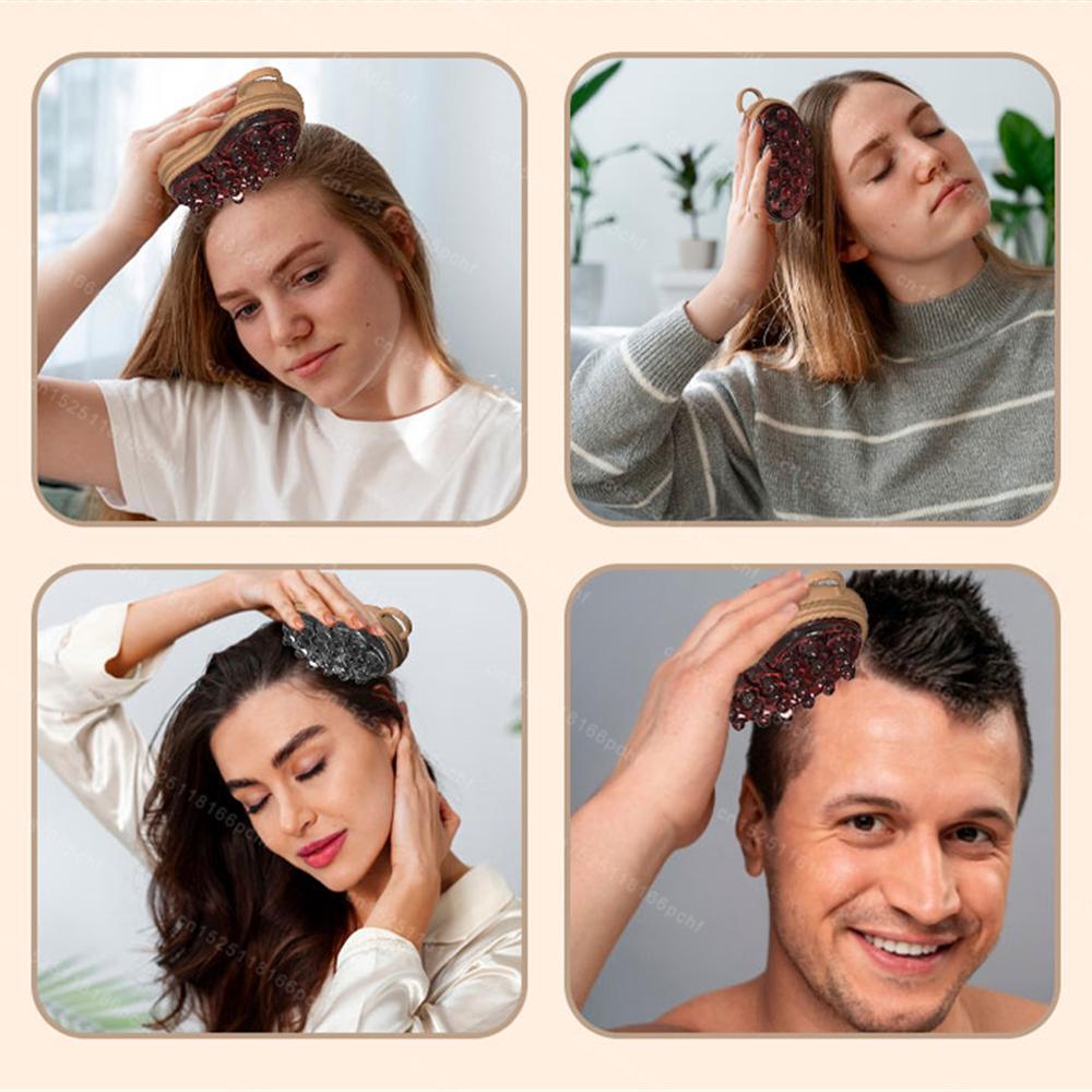 Silicone Rubber Ice Compress Head Therapy Massage Comb Cold Compress Scalp Contraction Massage Beauty Migraine Relief Stress