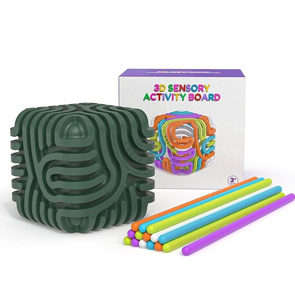 3D Silicone Maze Memory Cube: Sensory Toy for Kids' Concentration and Finger Exercise