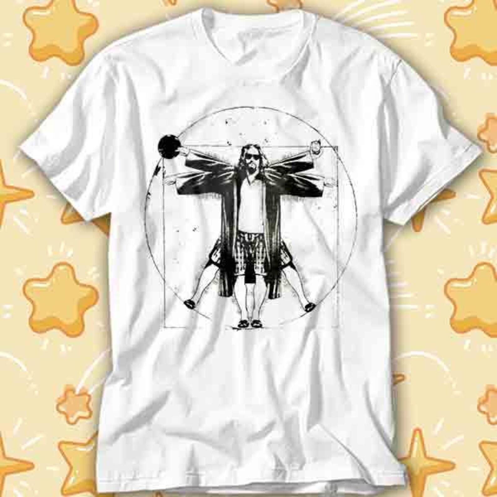 The Dude Big Lebowski Walter Da Vinci Vitruvian Jesus T-Shirt 491 L