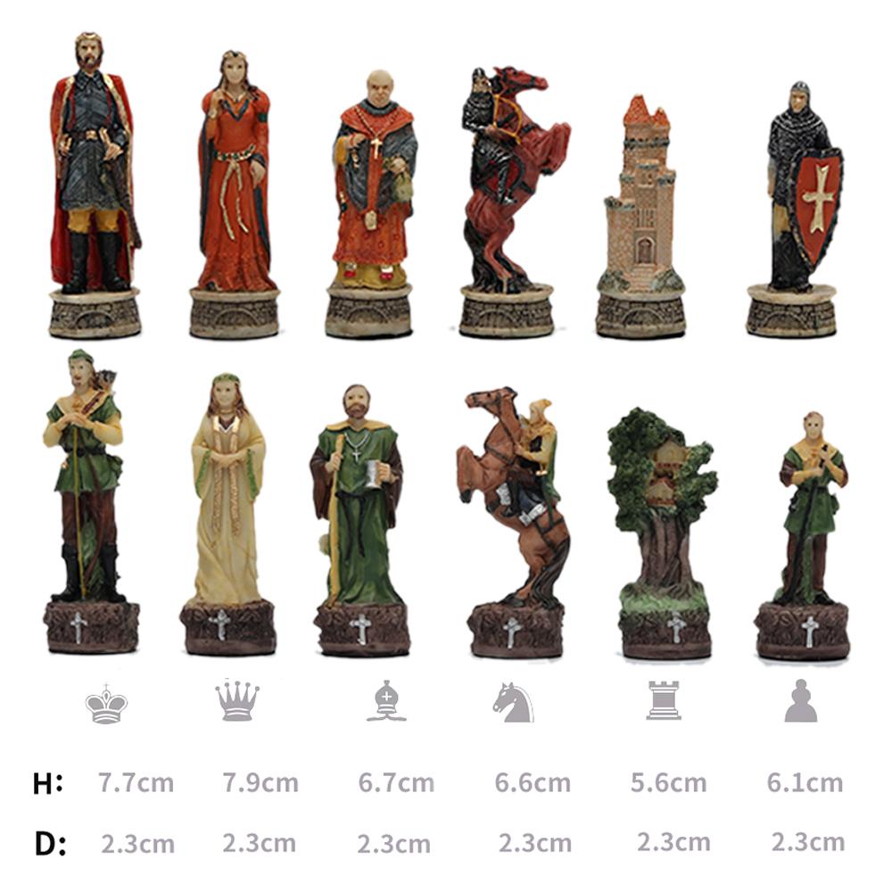 Luxury Chess With 3D Character Design, International Deluxe Chess Set For Chess Lovers And Collectors Puzzle Board Game Card Toy