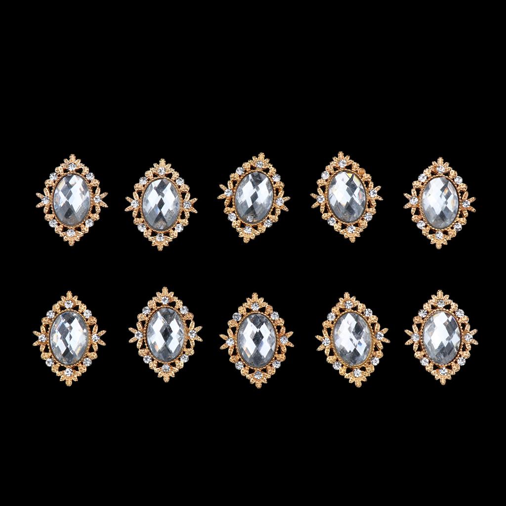 Craft Flat Back Buttons 25mm Rhinestone Crystal Sewing Accessory Set for Fabric Clothing Decorations